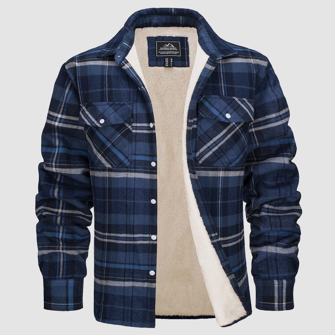 Giacca Camicia Casual da Uomo con Tasche Autunnale