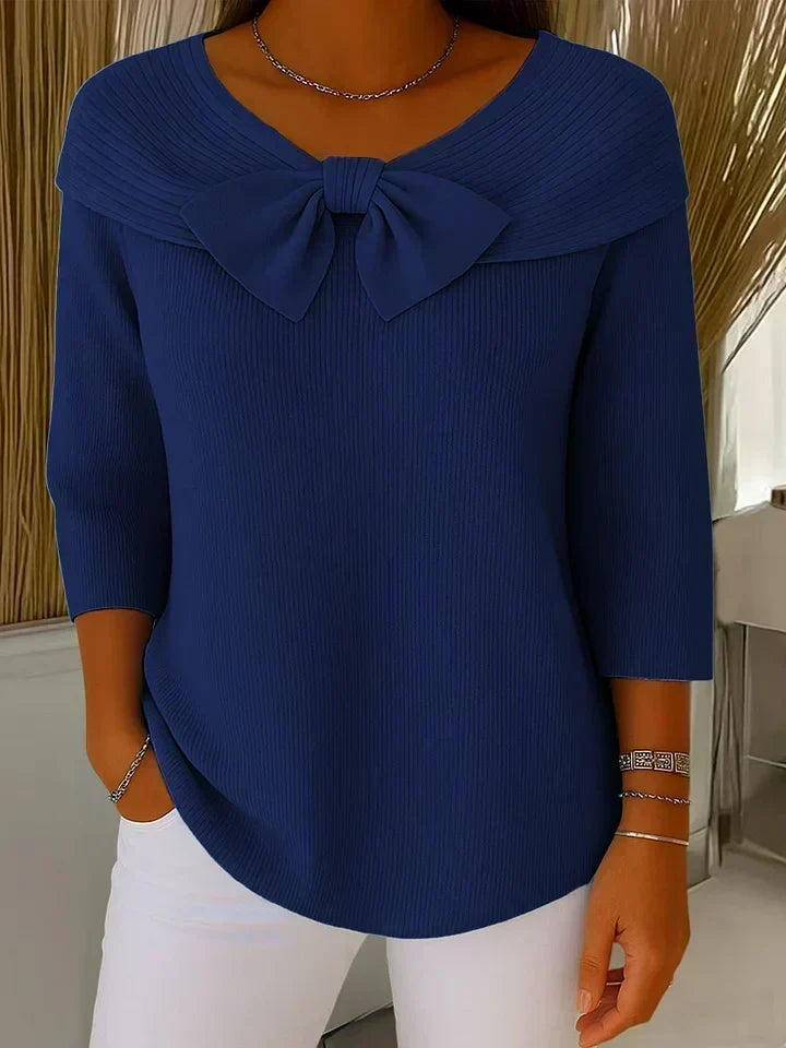 Maglione con Fiocco e Collo Rotondo Teresina – foto 5
