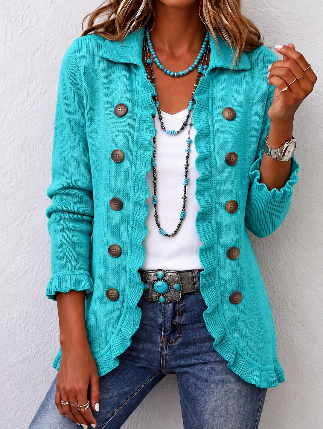 Maribel | Maglione Turchese Vintage
