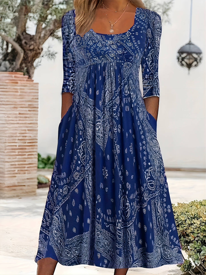 ELOWEN | ABITO MIDI CON MANICHE LUNGHE CASUAL
