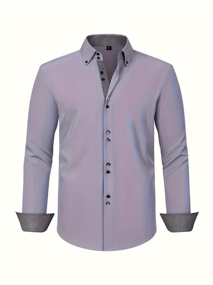 Camicia Leggera con Contrasti Uomo Amedeo – foto 7