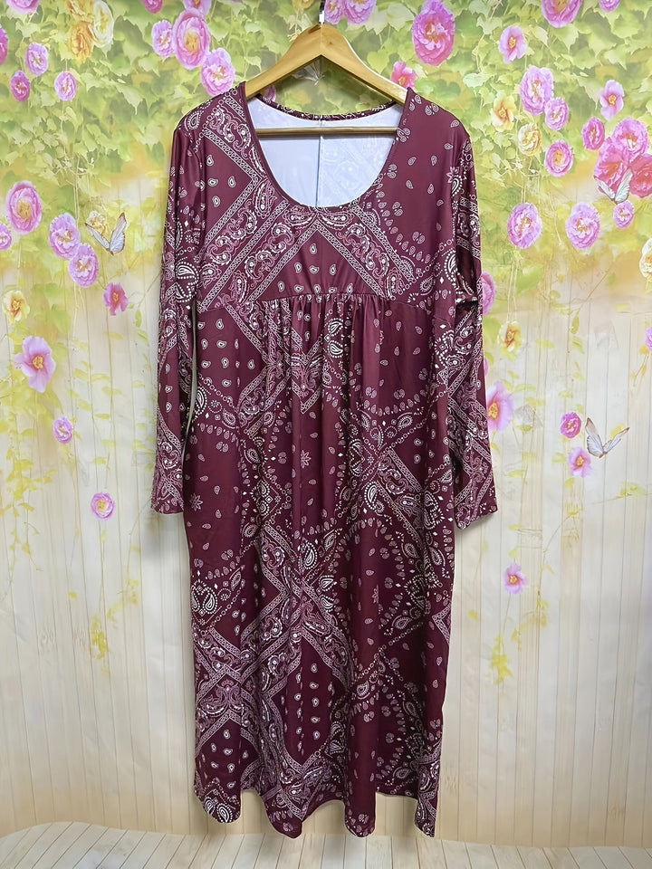 ELOWEN | ABITO MIDI CON MANICHE LUNGHE CASUAL
