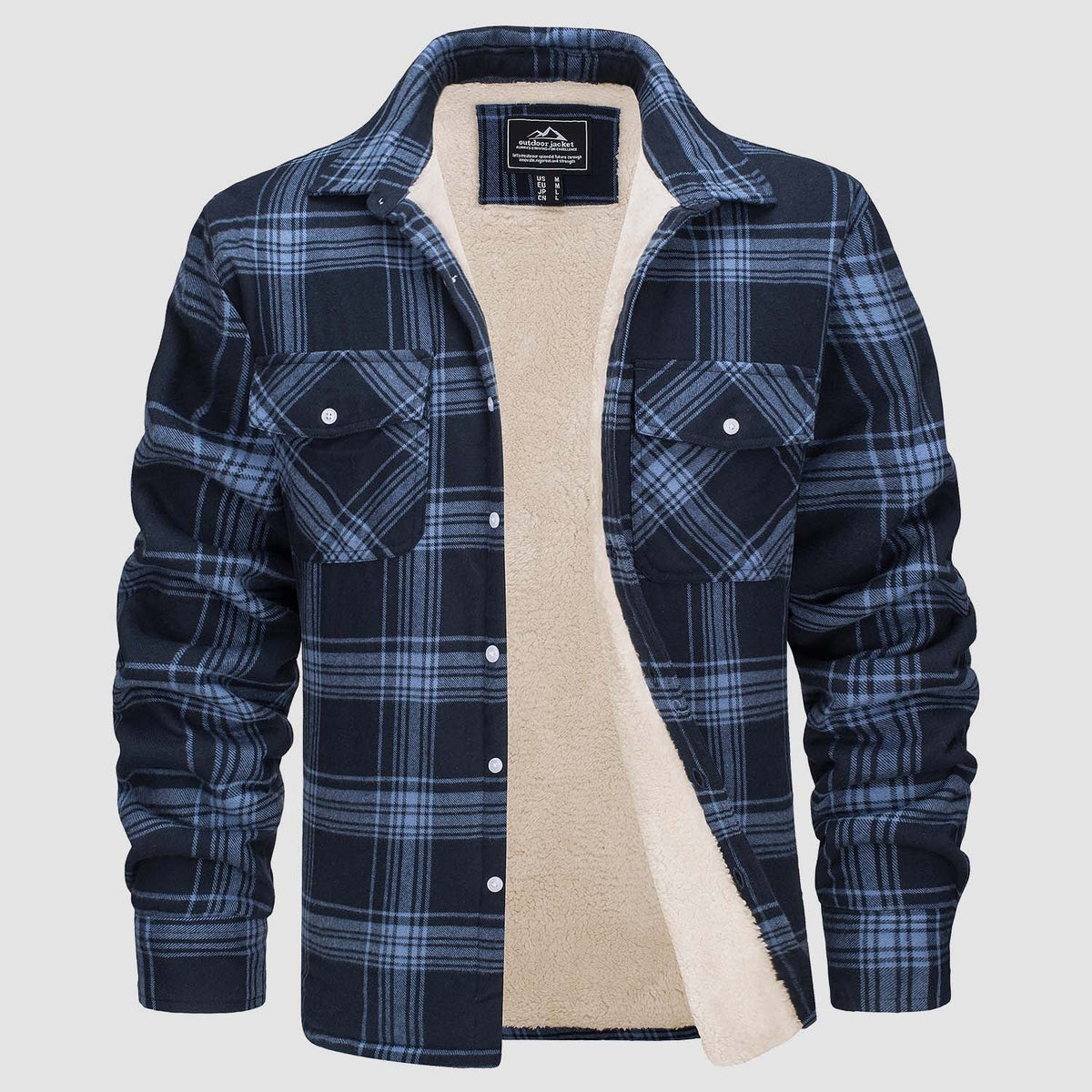 Giacca Camicia Casual da Uomo con Tasche Autunnale