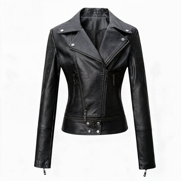 Women's Genuine Leather Jacket - Flame