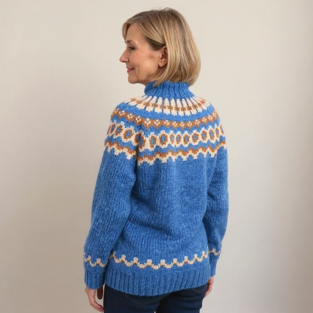 Maglione Collo Alto Jacquard Christine – foto 12