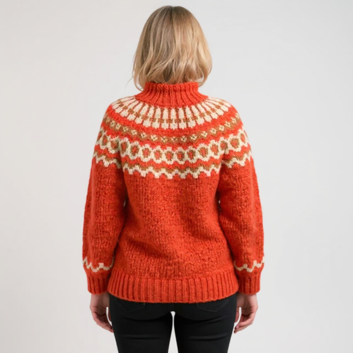 Maglione Collo Alto Jacquard Christine – foto 10