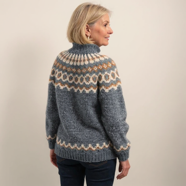Maglione Collo Alto Jacquard Christine – foto 11