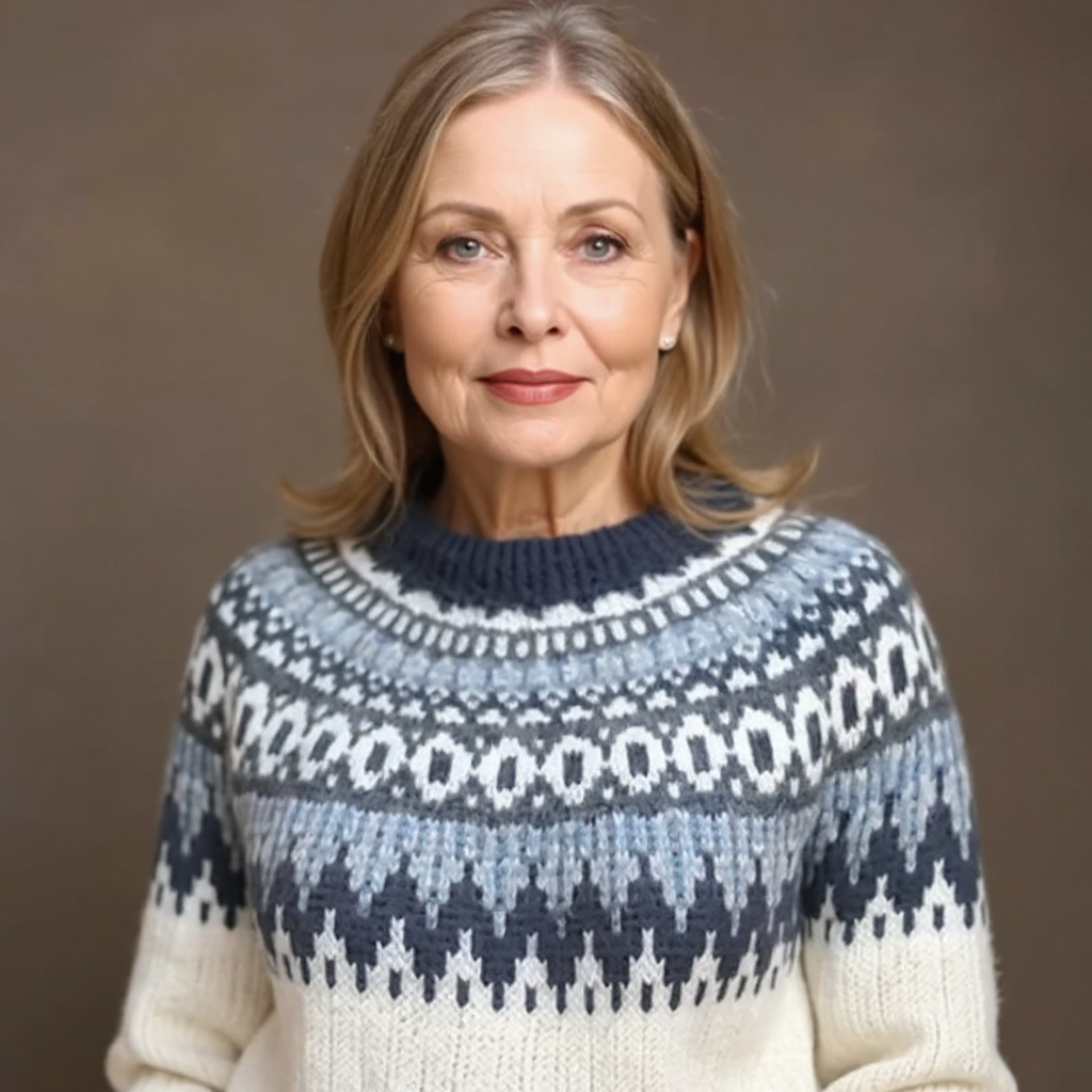 Maglione Écru Sprone Blu Pauline – foto 4