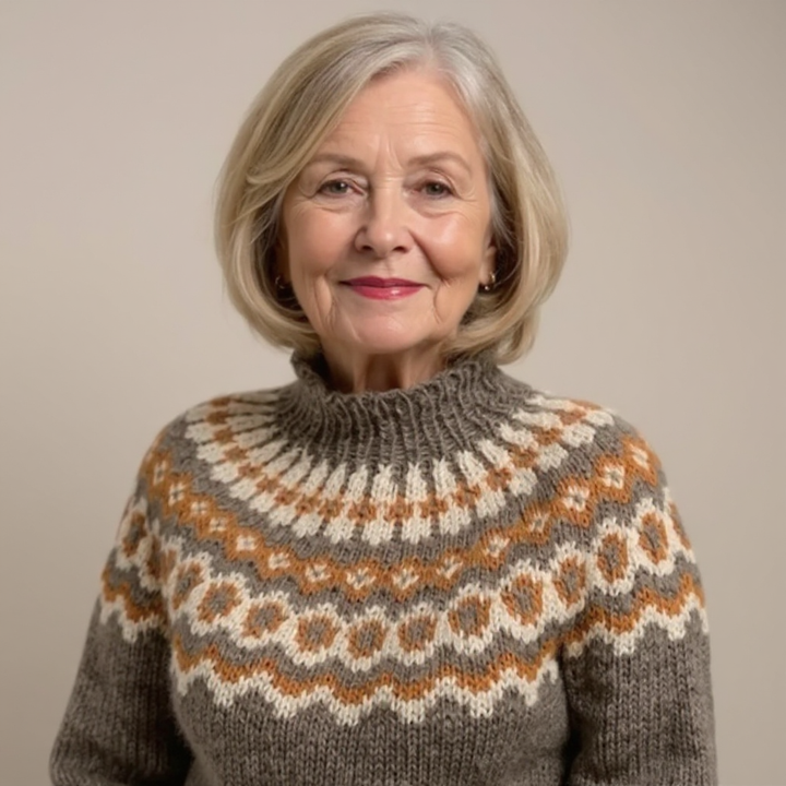 Maglione Collo Alto Jacquard Christine – foto 13