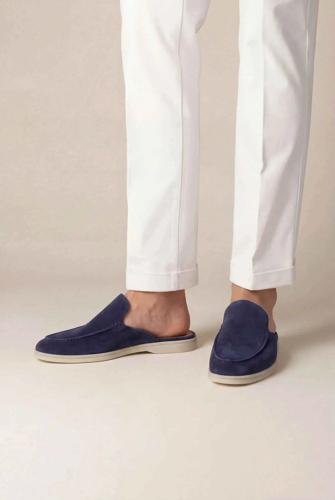 Mule Yacht in Suède Blu Navy
