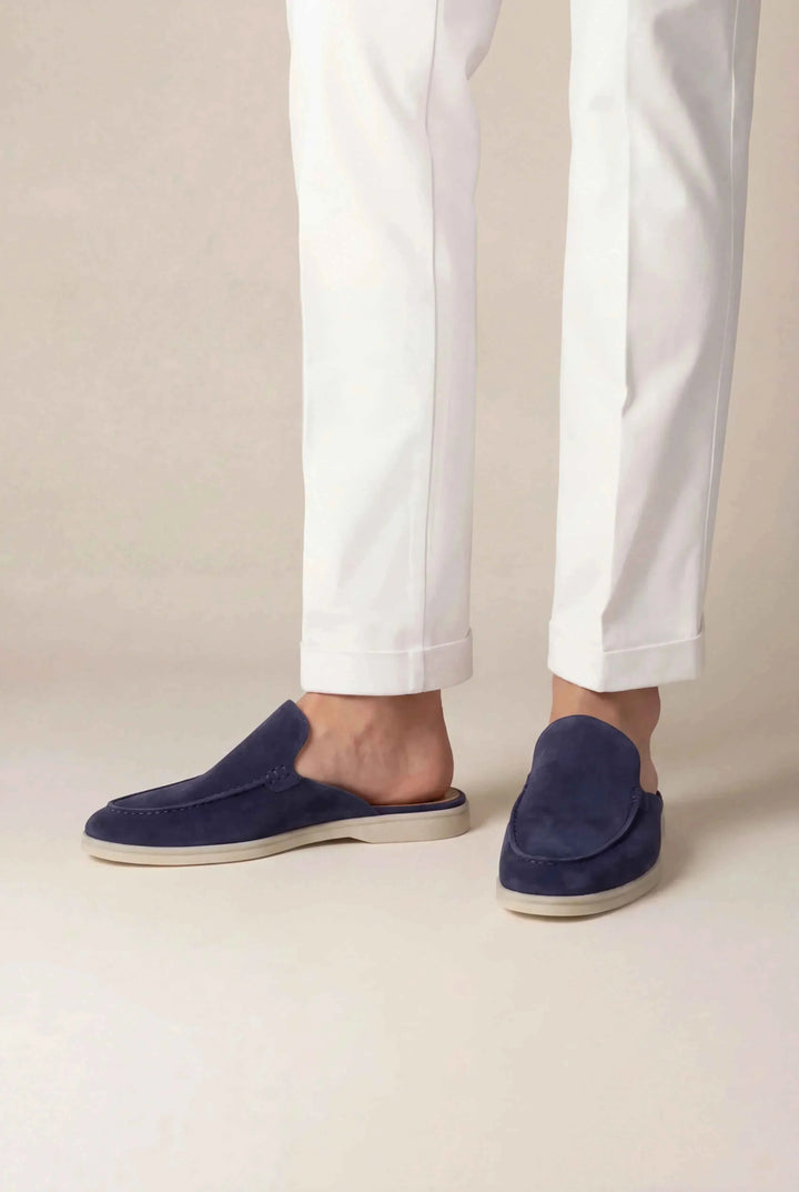 Mule Yacht in Suède Blu Navy