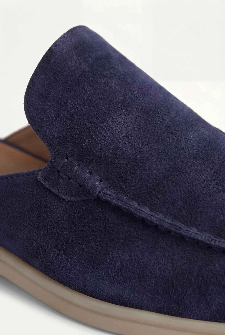 Mule Yacht in Suède Blu Navy