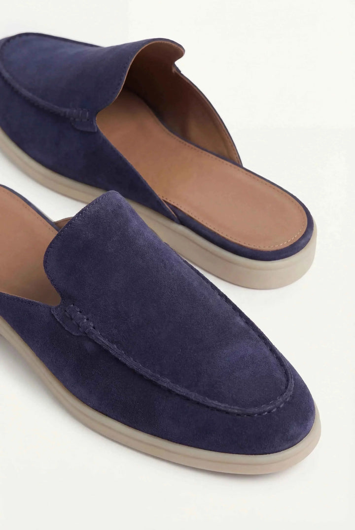 Mule Yacht in Suède Blu Navy