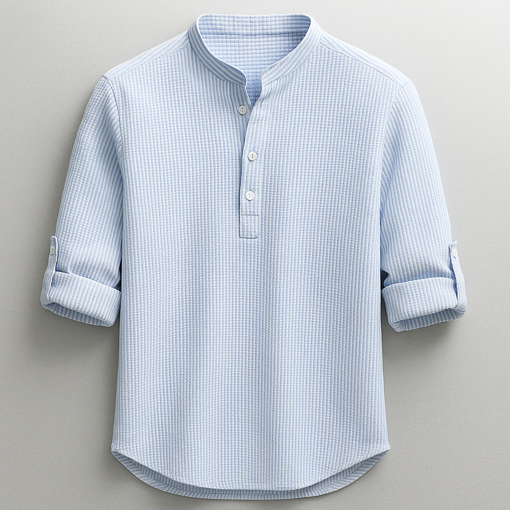 Camicia Classica in Lino Uomo Sebastiano – foto 2