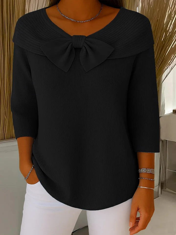 Maglione con Fiocco e Collo Rotondo Teresina – foto 6