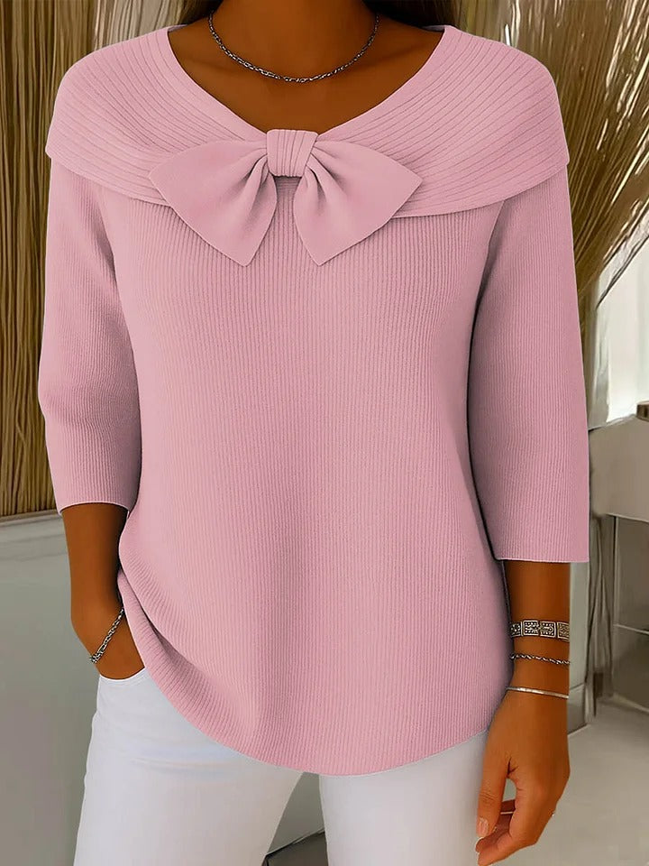 Maglione con Fiocco e Collo Rotondo Teresina – foto 2