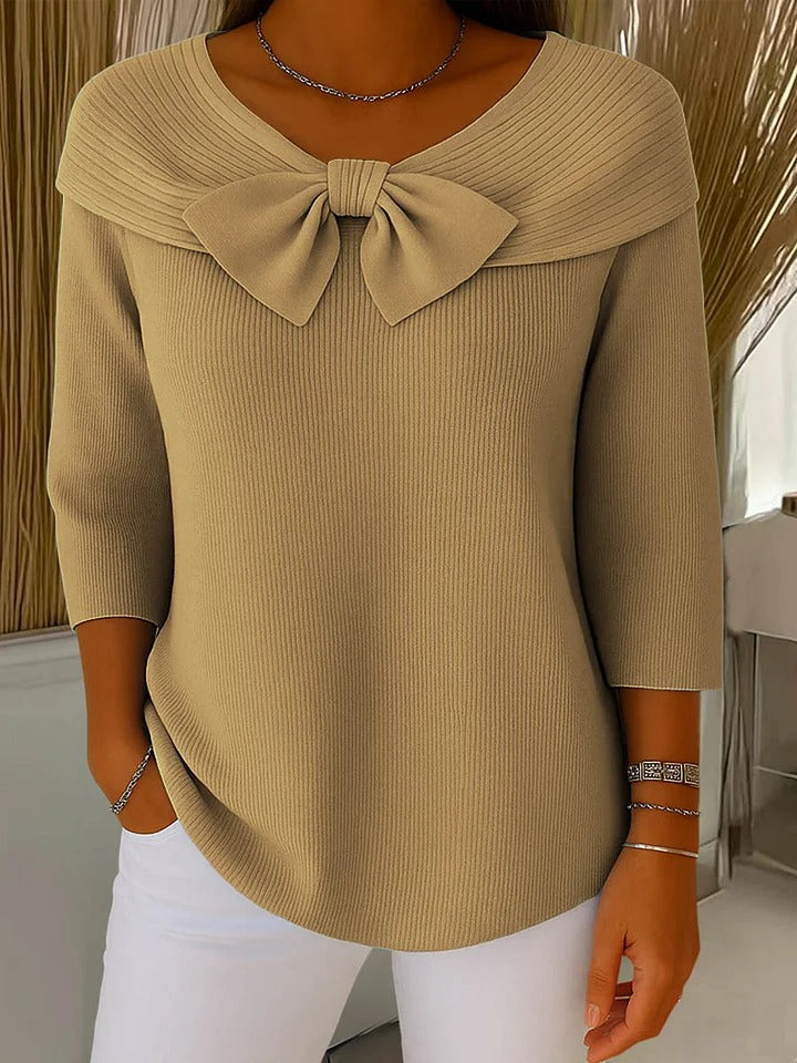 Maglione con Fiocco e Collo Rotondo Teresina – foto 3