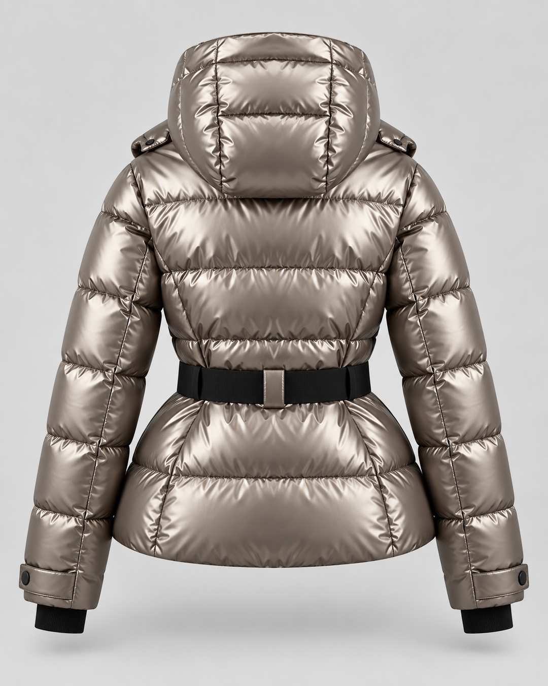 Kacob | Women's Hooded Belted Puffer Jacket