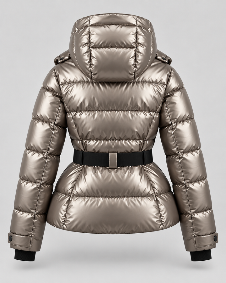 Kacob | Women's Hooded Belted Puffer Jacket