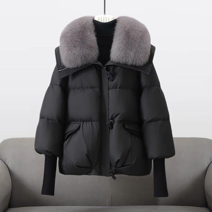 Kacob | Women's Faux Fur Collar Toggle Puffer Jacket