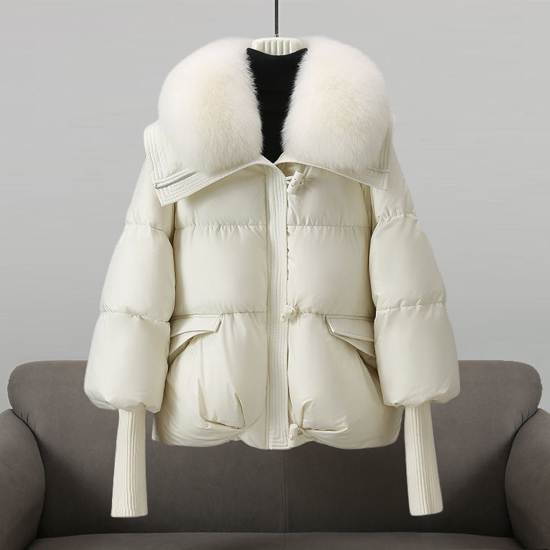 Kacob | Women's Faux Fur Collar Toggle Puffer Jacket