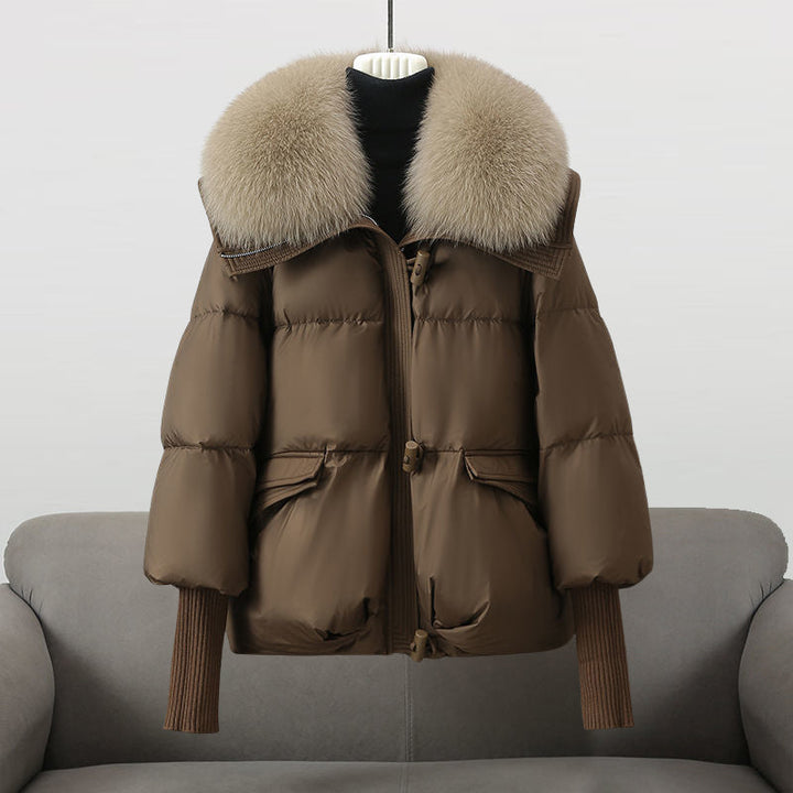 Kacob | Women's Faux Fur Collar Toggle Puffer Jacket