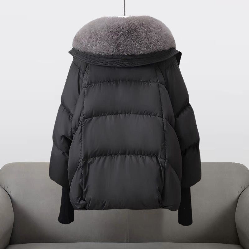 Kacob | Women's Faux Fur Collar Toggle Puffer Jacket