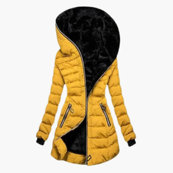 Kacob | Women's Faux Fur Lined Hooded Longline Puffer Jacket