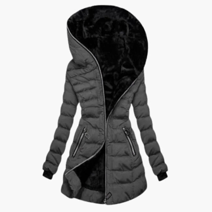 Kacob | Women's Faux Fur Lined Hooded Longline Puffer Jacket