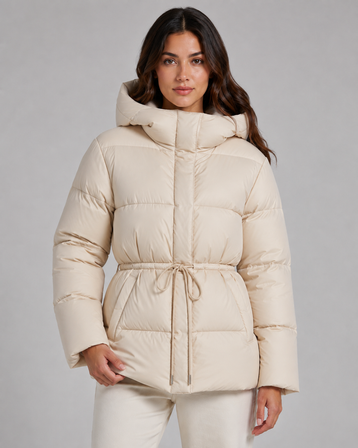 Kacob | Women's Fitted Drawstring Puffer Jacket