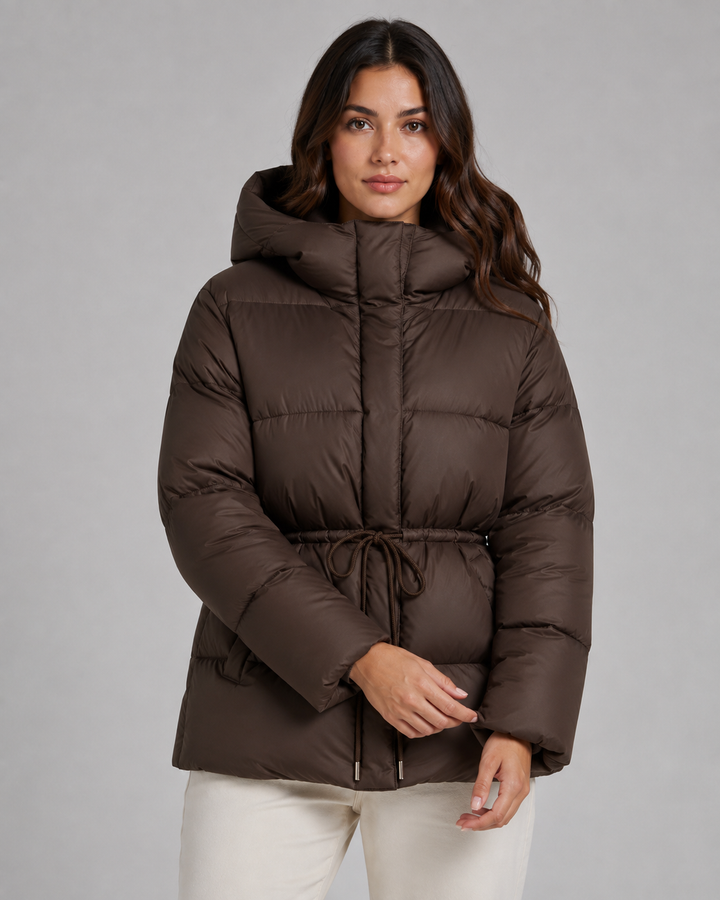 Kacob | Women's Fitted Drawstring Puffer Jacket