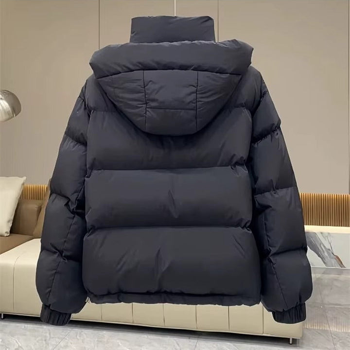 Kacob | Women's High Neck Hooded Boxy Puffer Jacket