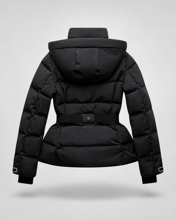Kacob | Women's Hooded Belted Puffer Jacket
