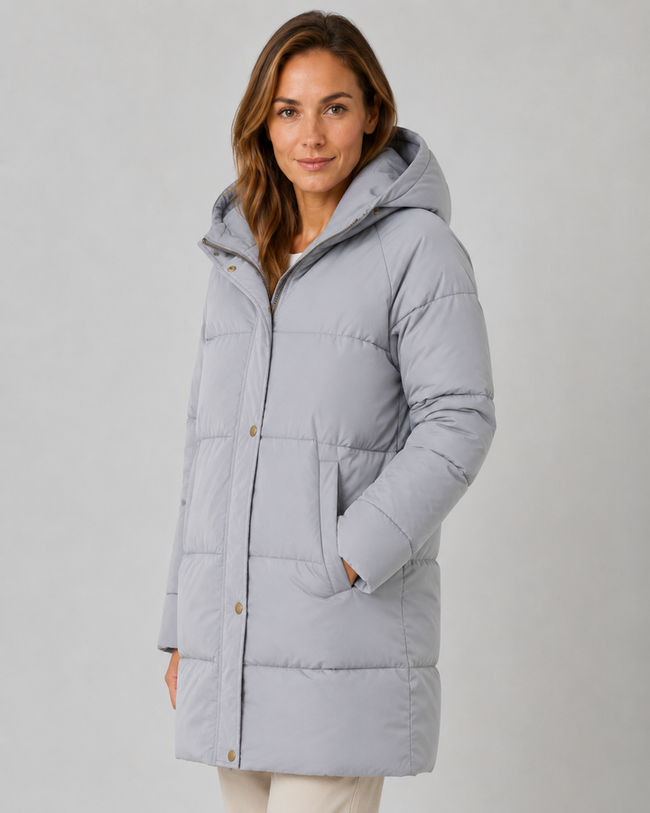 Kacob | Women's Longline Hooded Puffer Coat