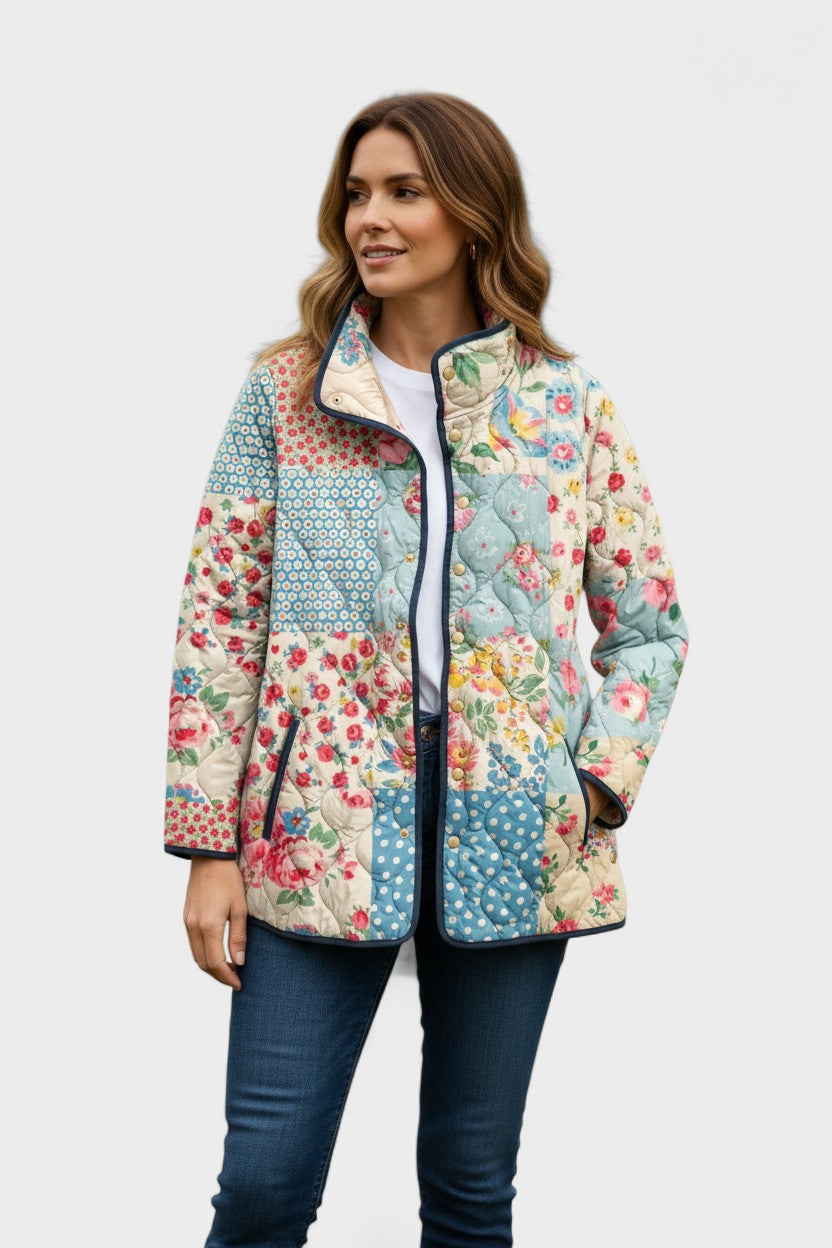 Giacca Trapuntata Patchwork Floreale Caroline – Bottega Moretti