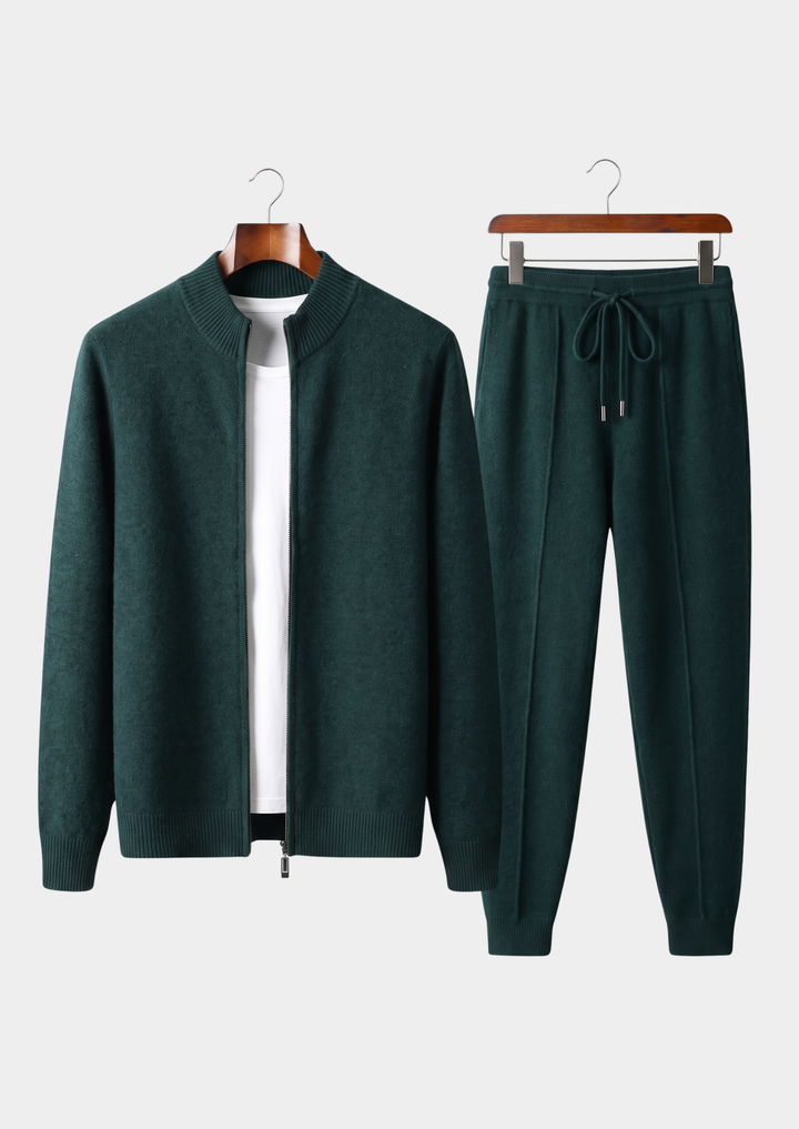 Set Luzzo in pura lana merino extra-fine verde mare