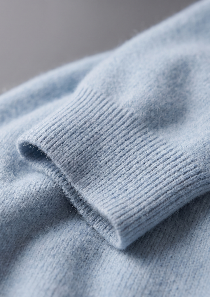 Set Luzzo in Pura Lana Merino Extra Fine Azzurro Chiaro