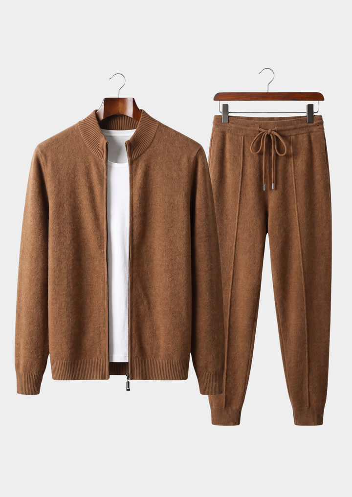 Set Luzzo in pura lana merino extra-fine caramello