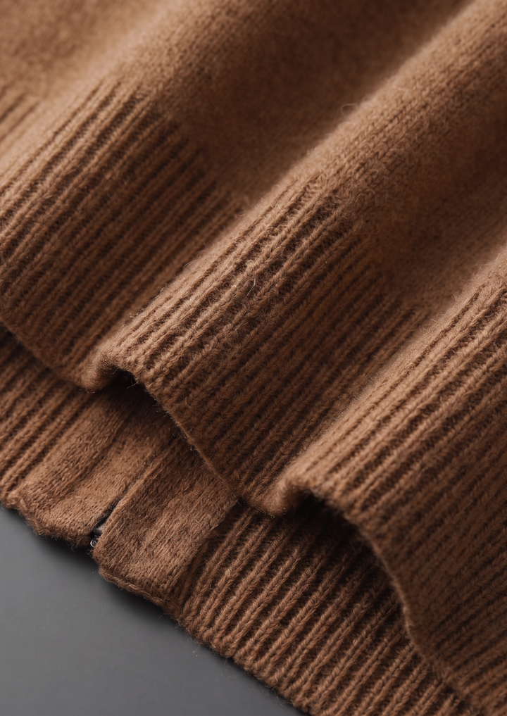 Set Luzzo in pura lana merino extra-fine caramello