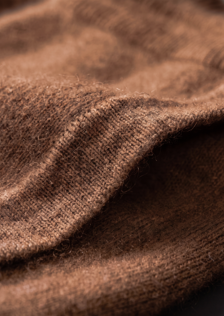 Set Luzzo in pura lana merino extra-fine caramello