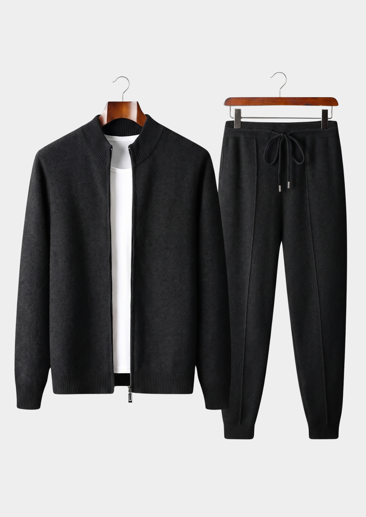 Set Luzzo in pura lana merino extra-fine nera