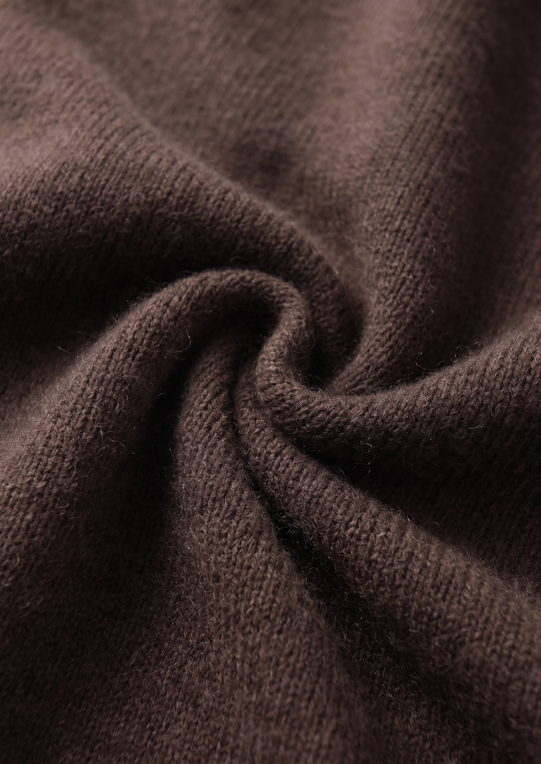 Set Luzzo in pura lana merino extra-fine marrone scuro
