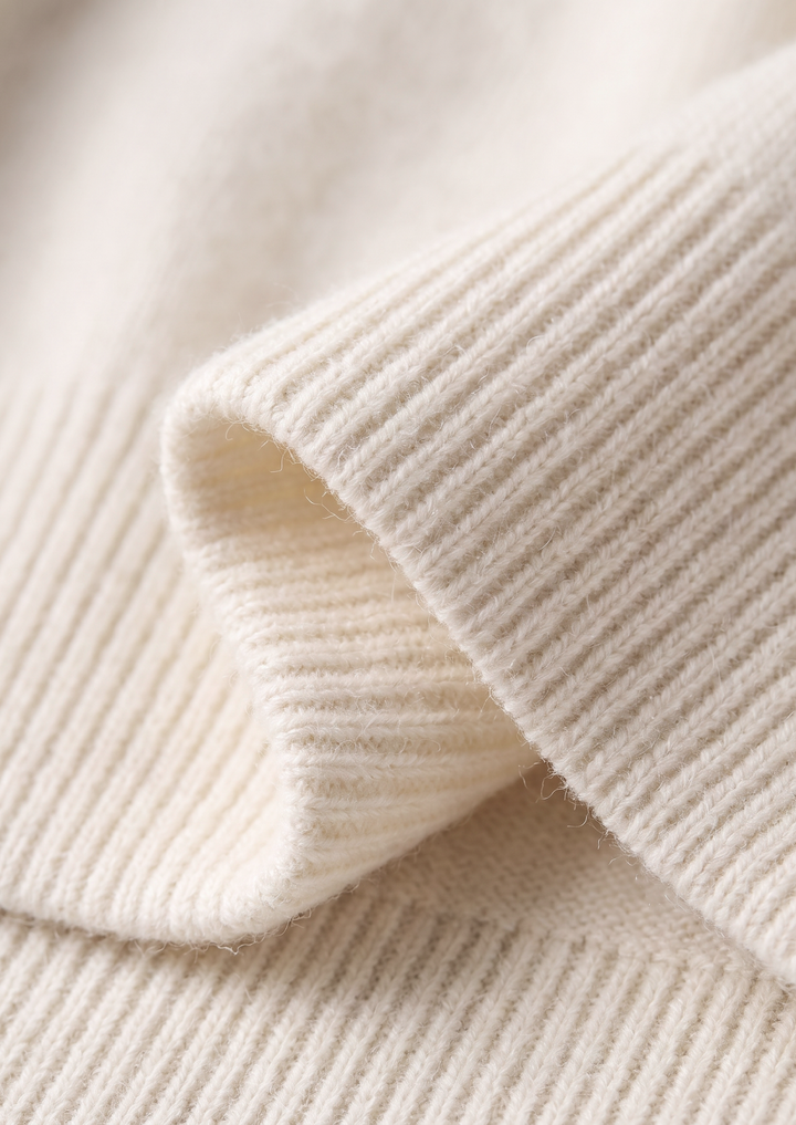 Set Luzzo in Pura Lana Merino Extra-Fine Bianco Crema