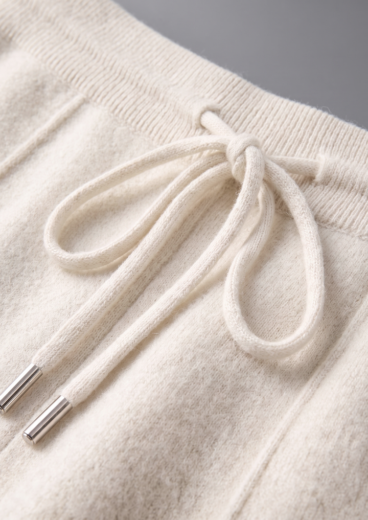 Set Luzzo in Pura Lana Merino Extra-Fine Bianco Crema