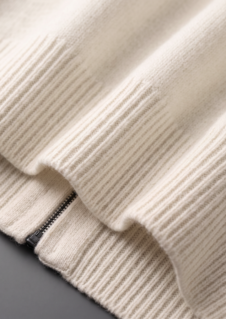 Set Luzzo in Pura Lana Merino Extra-Fine Bianco Crema