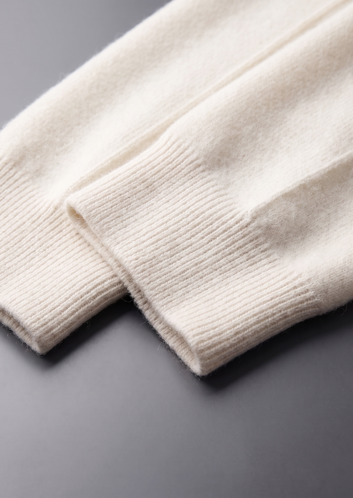 Set Luzzo in Pura Lana Merino Extra-Fine Bianco Crema