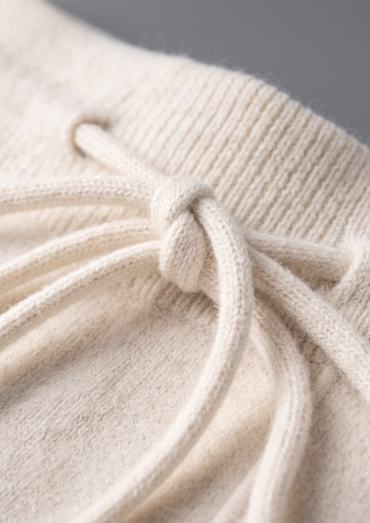 Set Luzzo in Pura Lana Merino Extra-Fine Bianco Crema
