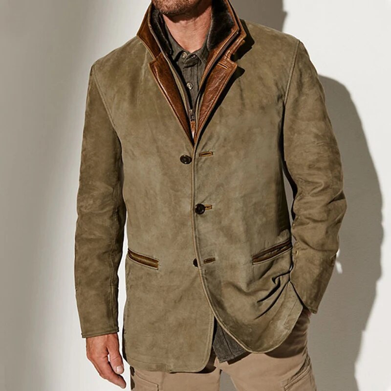 Giacca Vintage Elegante Uomo Bruno – foto 2