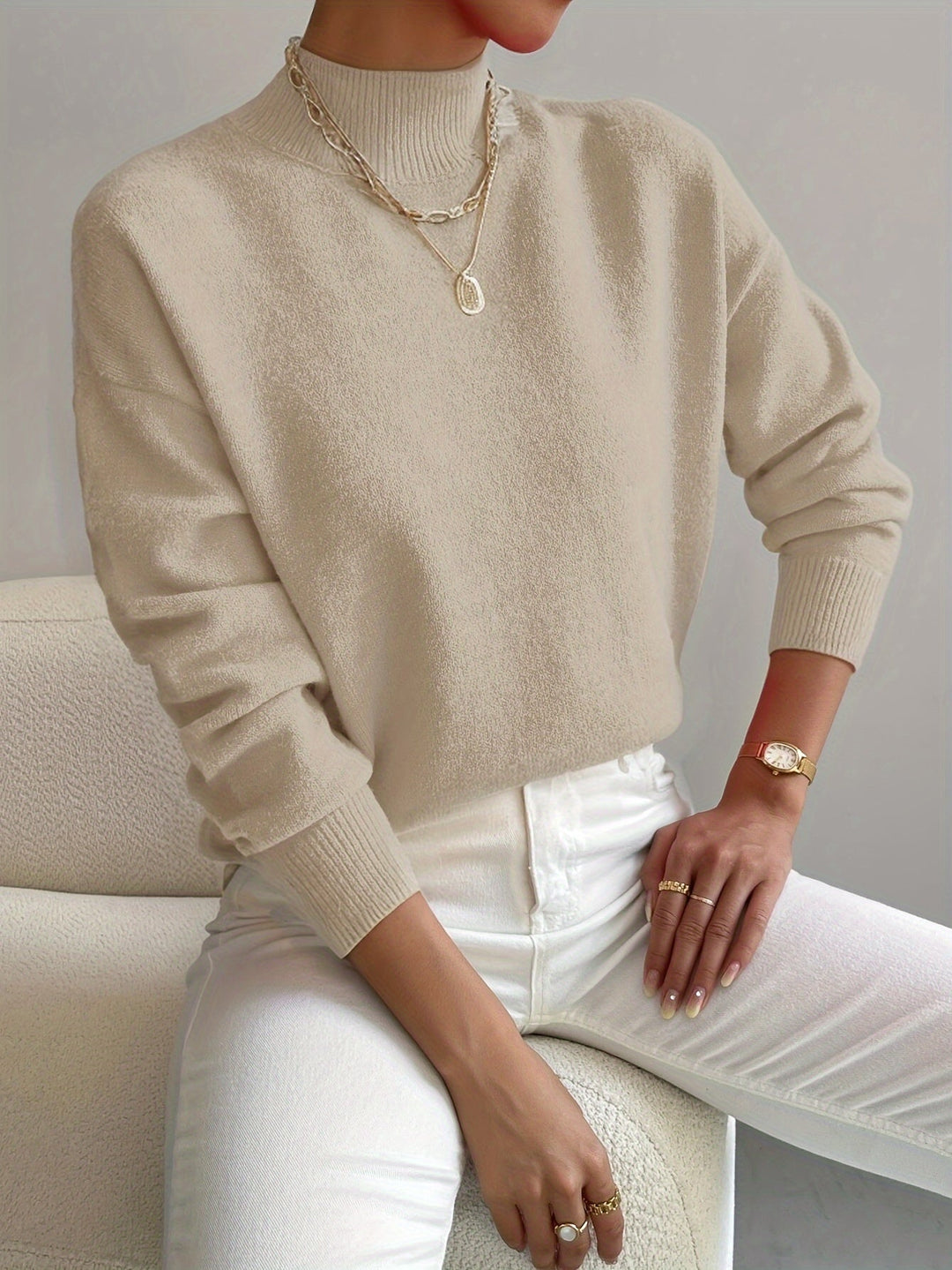 Maglione Collo Alto Morbido Christine – foto 4