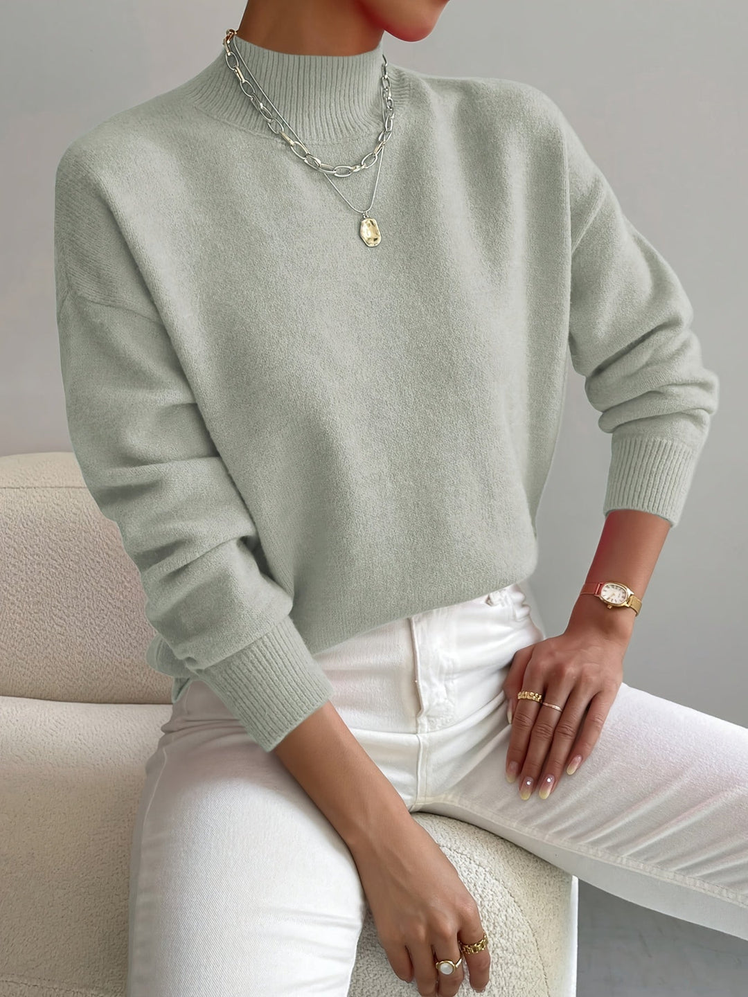 Maglione Collo Alto Morbido Christine – foto 10